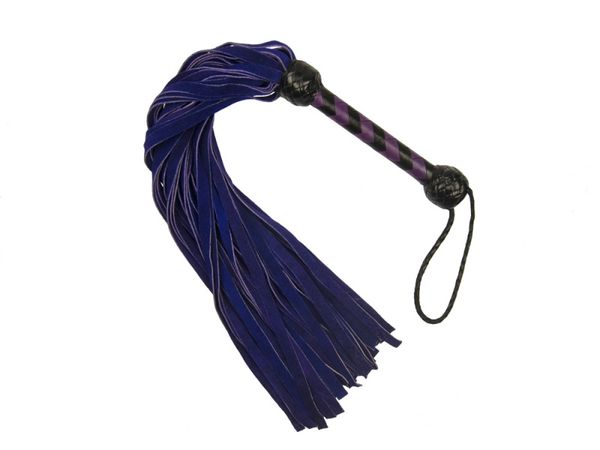 Hovedbilde RaS - Flogger - Lærpisk med 36 haler - Sort/Lilla og Lilla