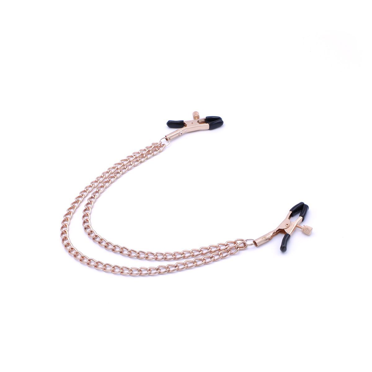Kiotos - Nipple Clamps Rose Gold Double Chains