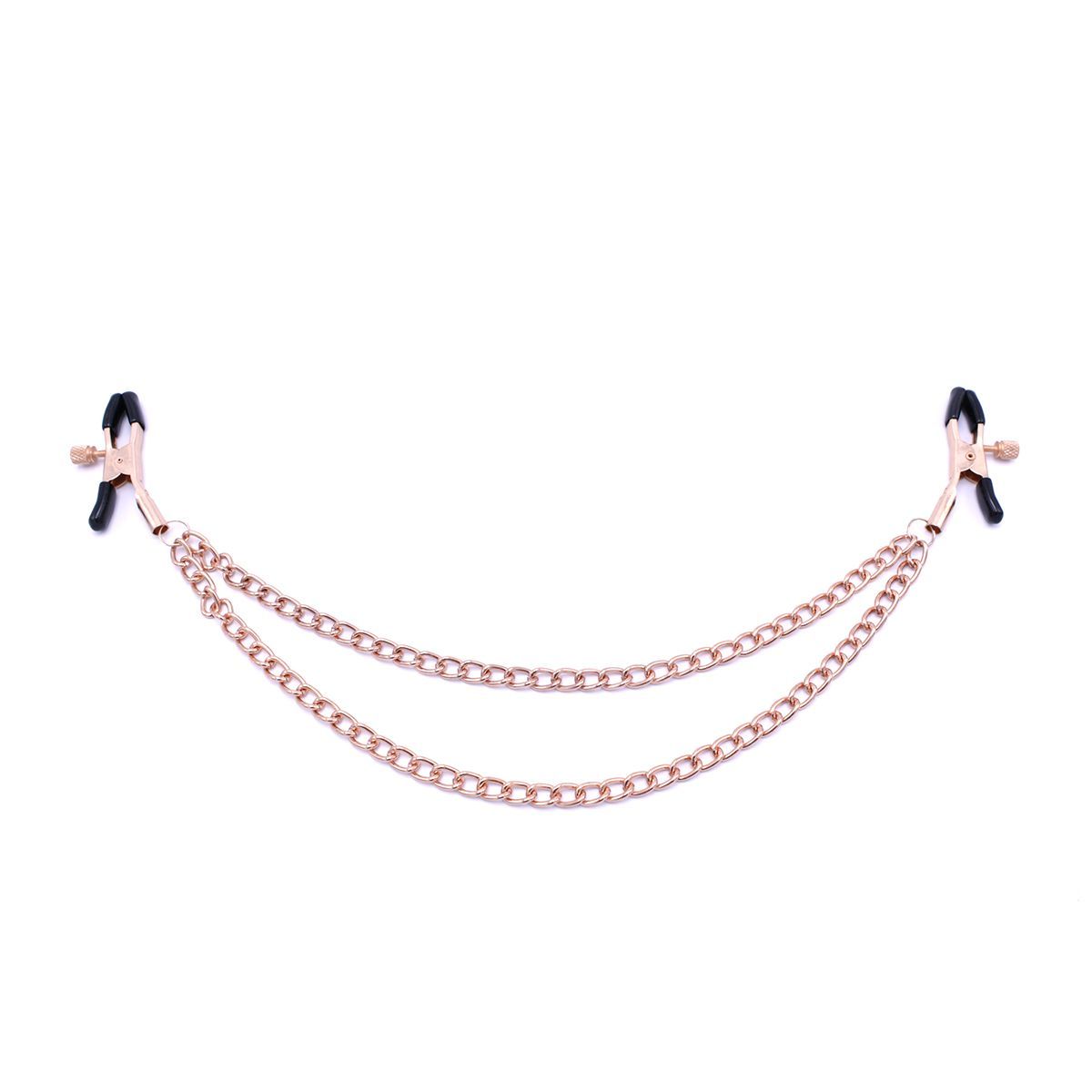 Kiotos - Nipple Clamps Rose Gold Double Chains